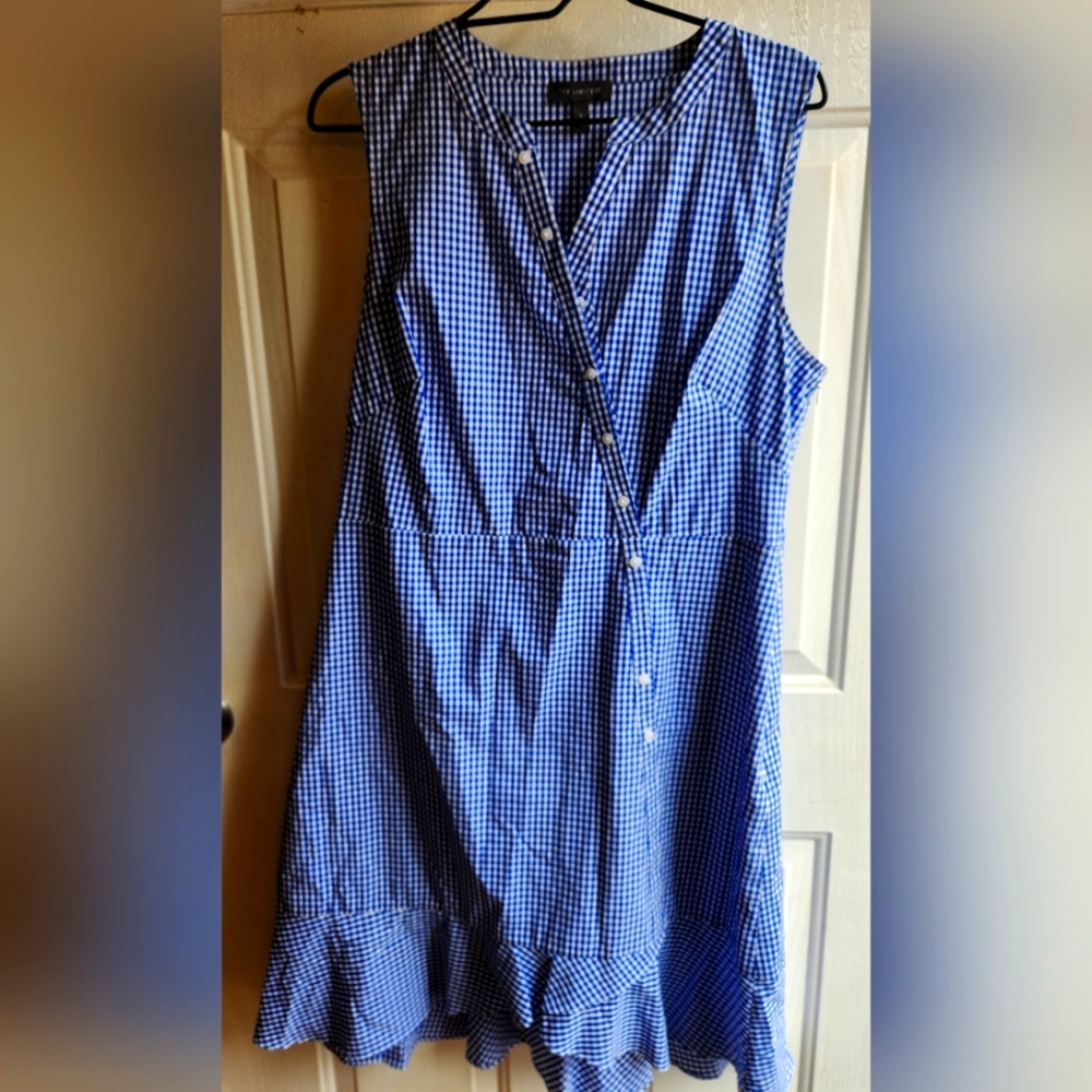 The Limited Blue And White Midi Dress Size L